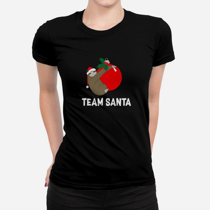 Christmas Sloth Team Santa Holiday Gift Ladies Tee
