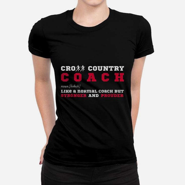 Cross Country Coach Sports Coaching Definition Gift Ladies Tee