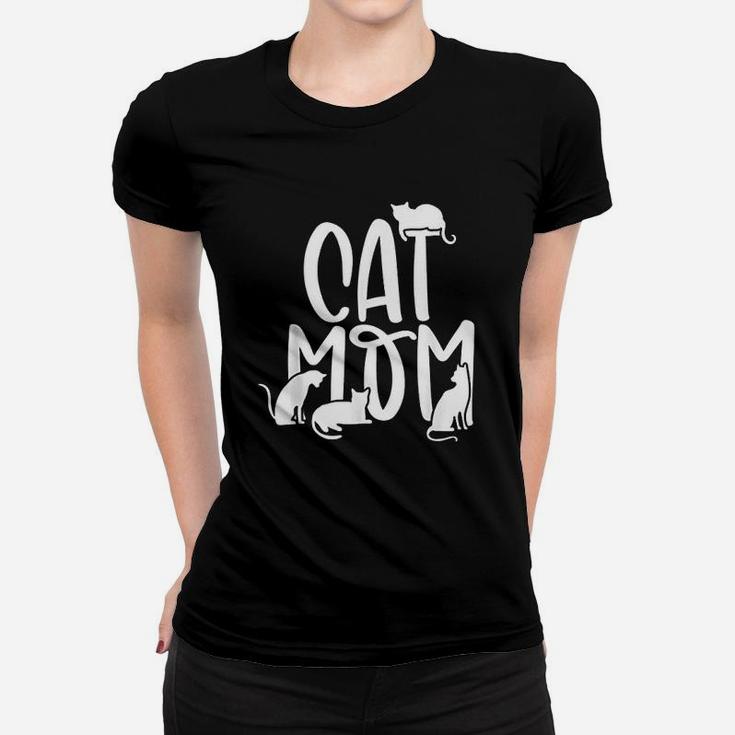 Cute Cat Mom Of Multiple Cats Animal Lover Fur Mama Ladies Tee