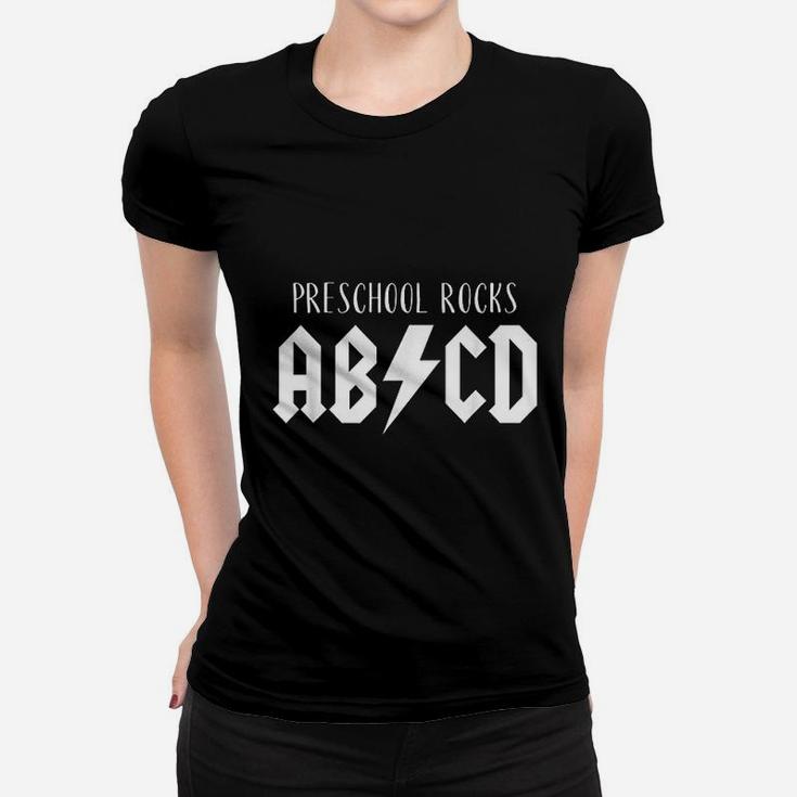 Cute Funny Gift For Teachers Abcd Rock Preschool Rocks Ladies Tee