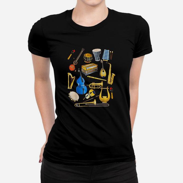 Cute Little Boys Musical Instruments Fans Funny Gift Ladies Tee