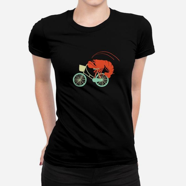 Cycling Lobster Tees Funny Bicycle T-shirt Ladies Tee