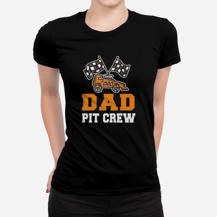 Daddy Birthday Pit Crew Car Race Theme Bday Party Ladies Tee