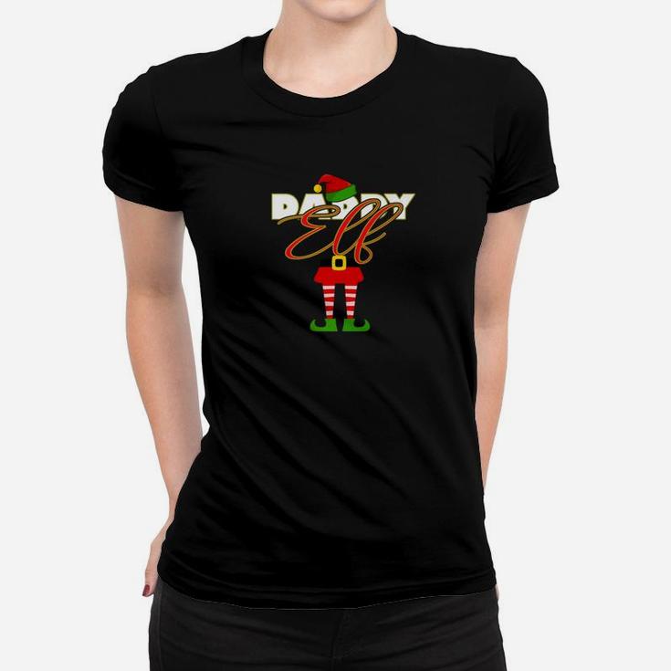 Daddy Elf Funny Cute Christmas For Dad Gift Ladies Tee