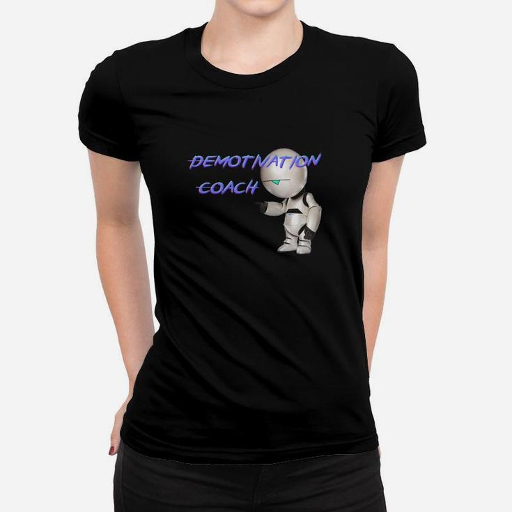 Demotivations-Coach Lustiges Slogan Frauen Tshirt, Cartoon-Charakter Tee