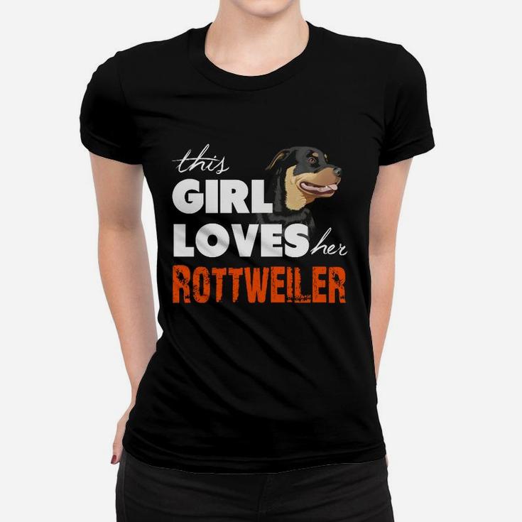 Dieses Mädchen Liebt Ihr Rottweiler 04Juli Frauen T-Shirt