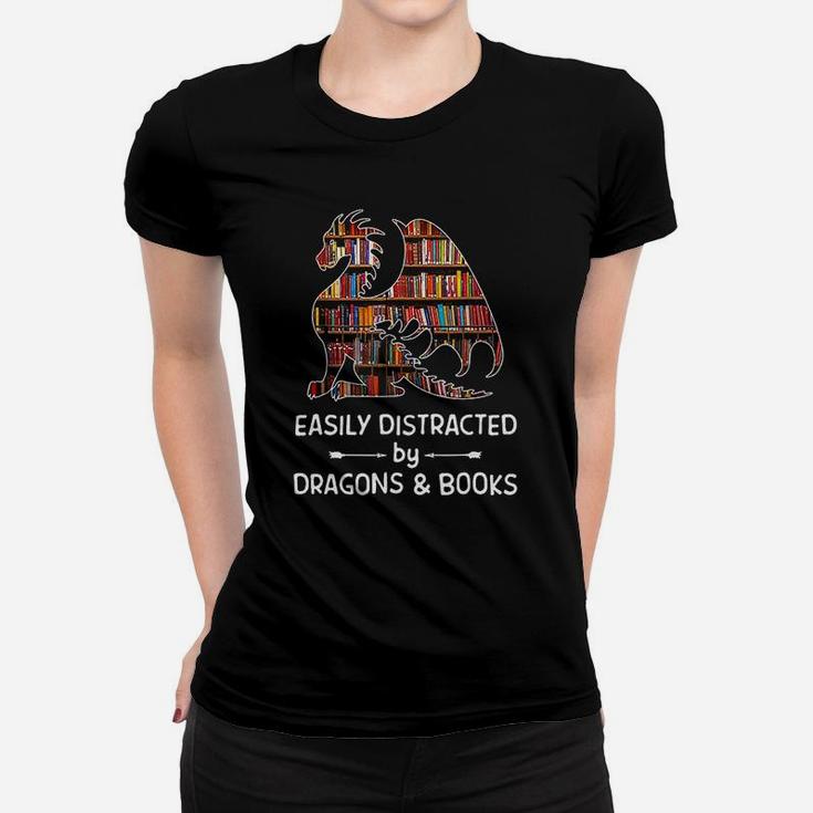 Easily Distracted By Aardvarks And Books Ladies Tee