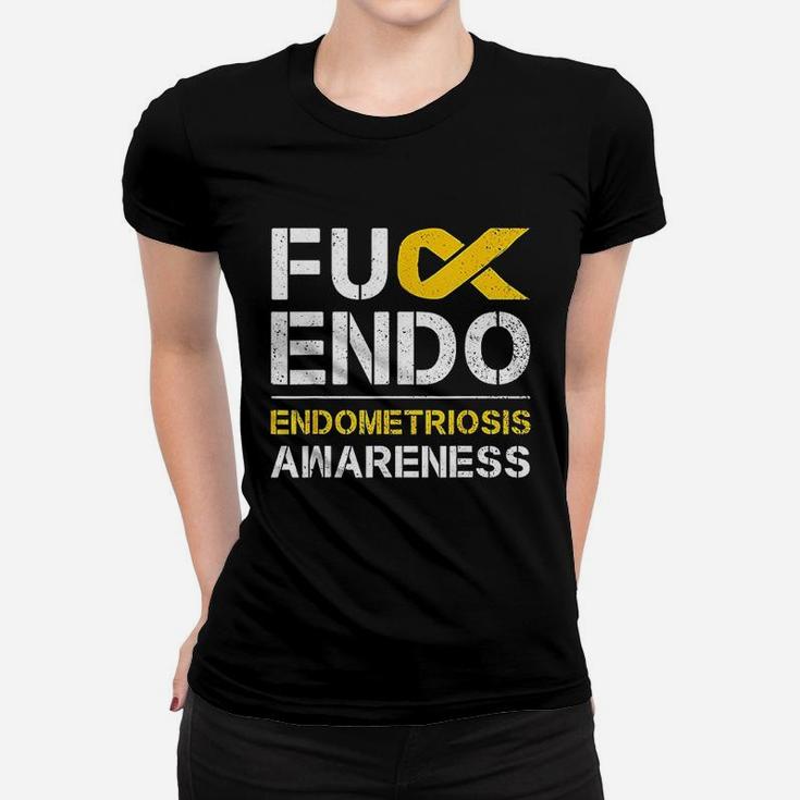 Endo Endometriosis Awareness Month Endo Support Ribbon Women T-shirt