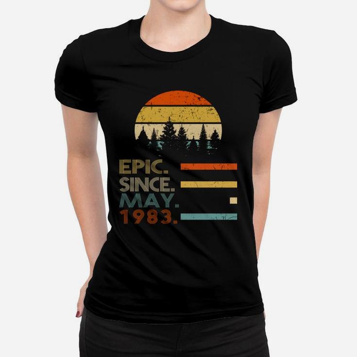 Epic Since May 1983 Birthday Retro Vintage 2020  Ladies Tee