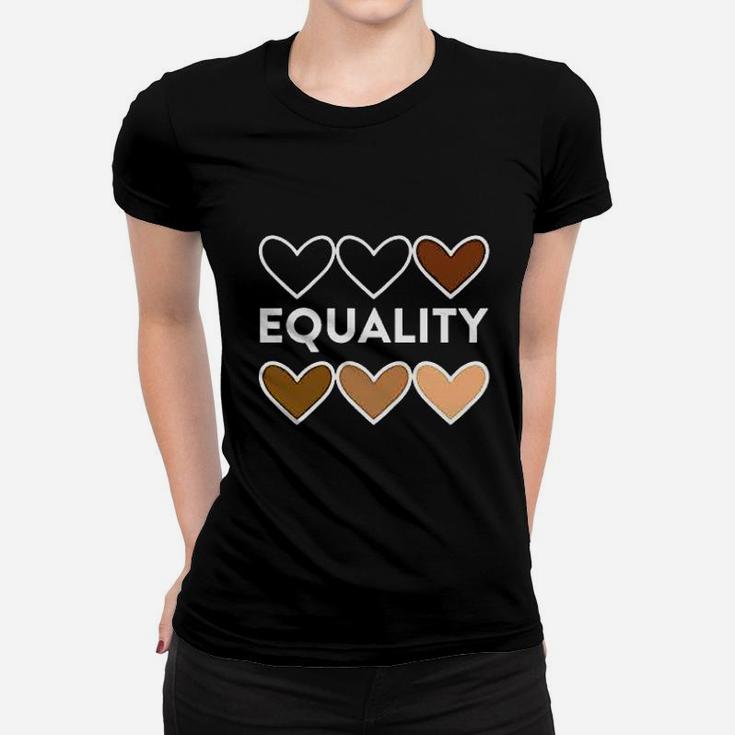 Equality Hearts Civil Rights Equal Graphic Ladies Tee