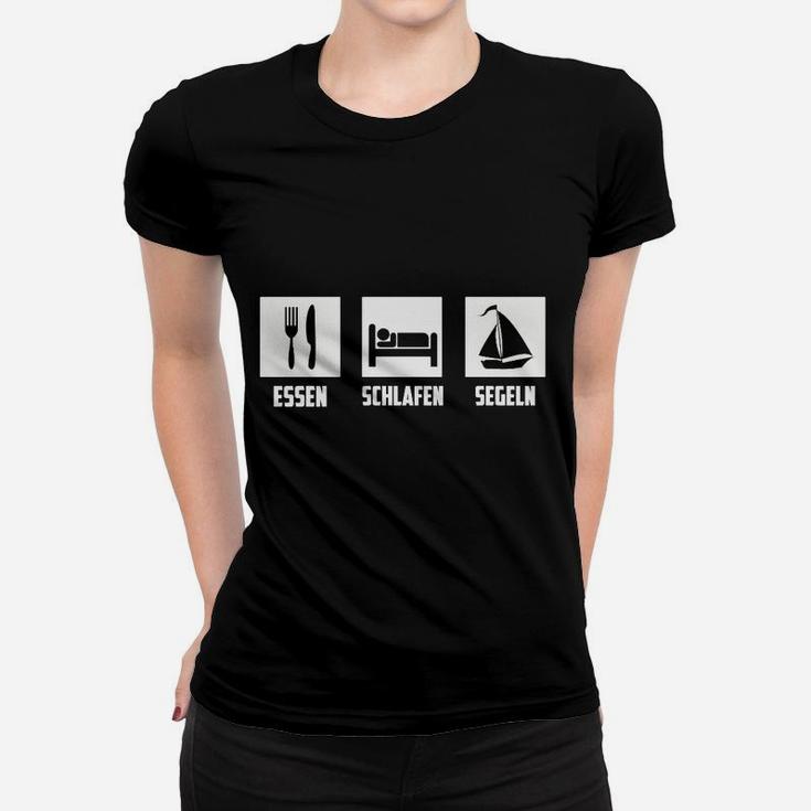 Essen Schlafen Segeln limiterte Auflage Frauen T-Shirt