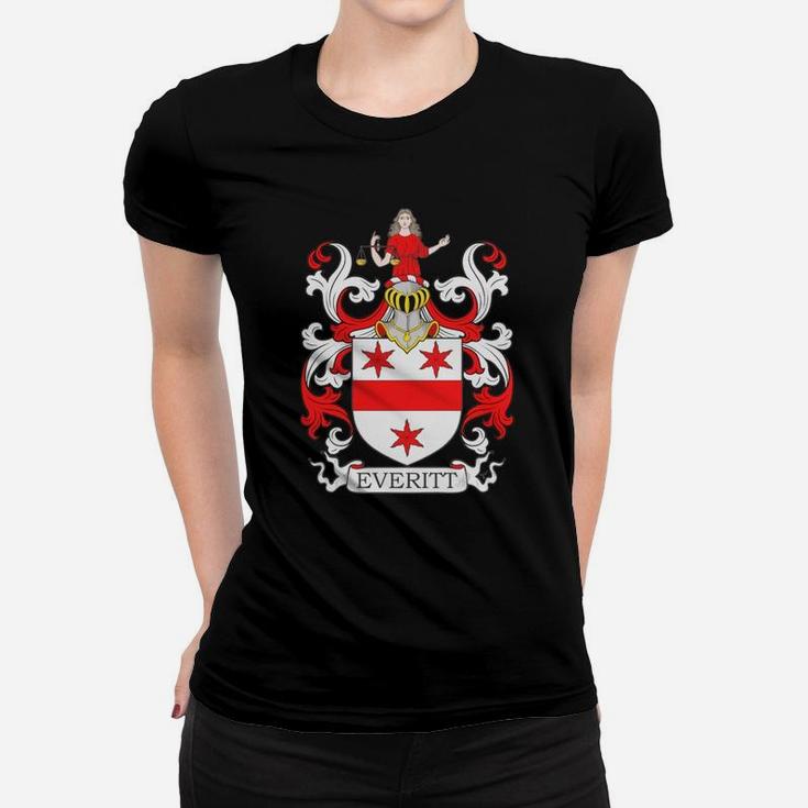 Everitt Coat Of Arms I British Family Crests Ladies Tee