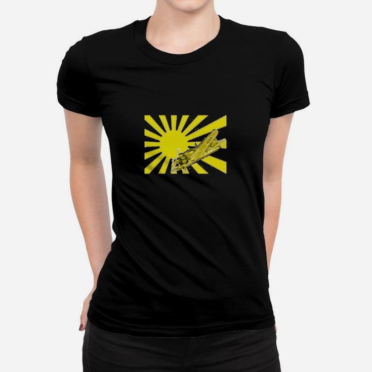 Flugzeug Japan Weltkrieg Flagge Fahne Frauen T-Shirt