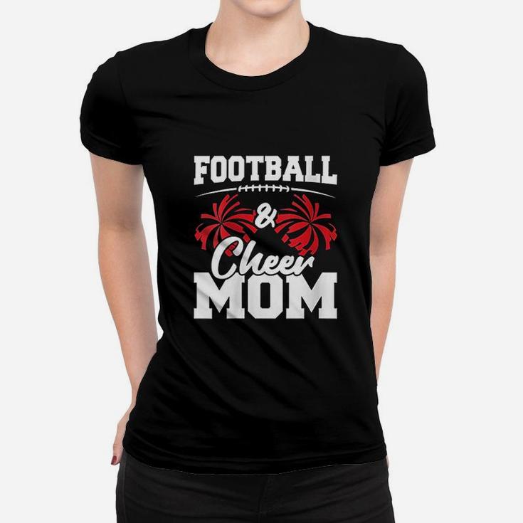 Football And Cheer Mom High School Sports Cheerleading Ladies Tee