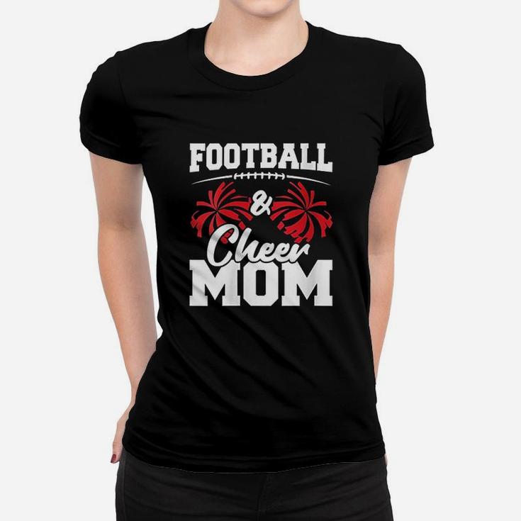 Football And Cheer Mom High School Sports Ladies Tee