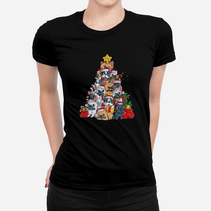 French Bulldog Christmas Shirt Xmas Tree Dog Boys Girls Gift Ladies Tee