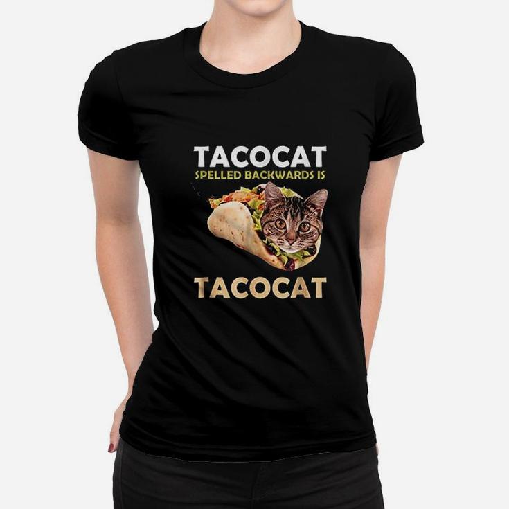 Funny Cute Tacocat Taco Cat Spelled Backward Ladies Tee