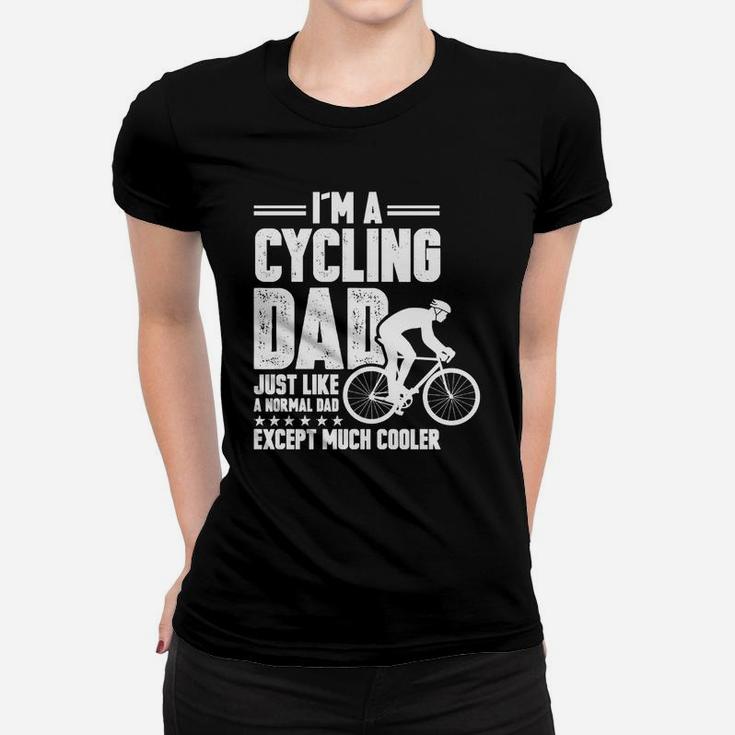 Funny Cycling Dad Shirt - Gift For Biker Dad Black Youth B0784gjv7p 1 Ladies Tee