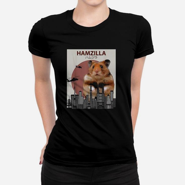 Funny Hamster Hamzilla Cute Gift For Hamster Lovers Women T-shirt