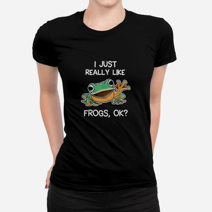 Funny I Just Really Like Frogs Owner Lover Frog Gifts Ladies Tee