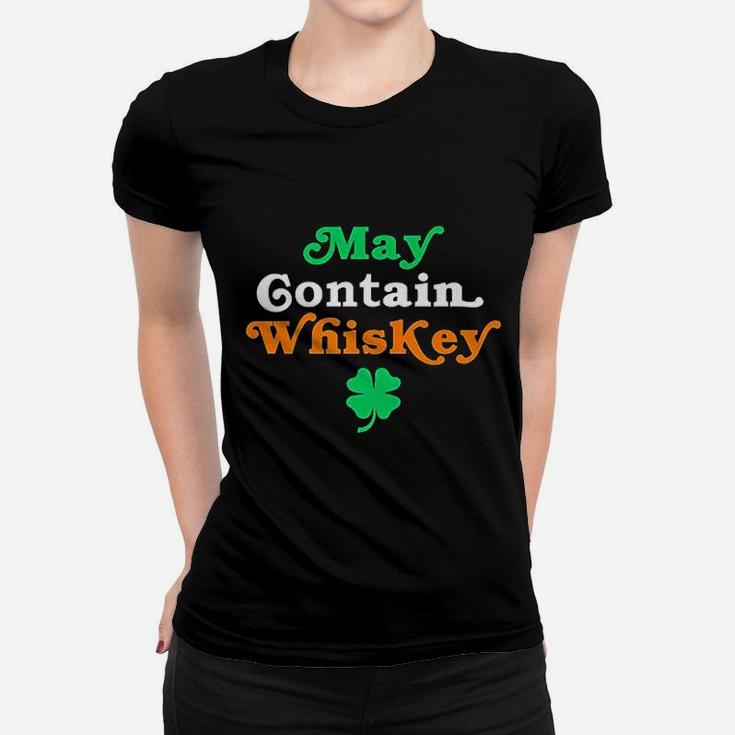 Funny May Contain Whiskey Gifts For Whiskey Lovers Ladies Tee