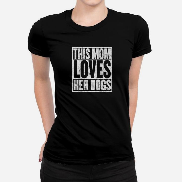 Funny Mom Shirt Puppy Dog Lovers Pet Mother Loves Dogs Ladies Tee