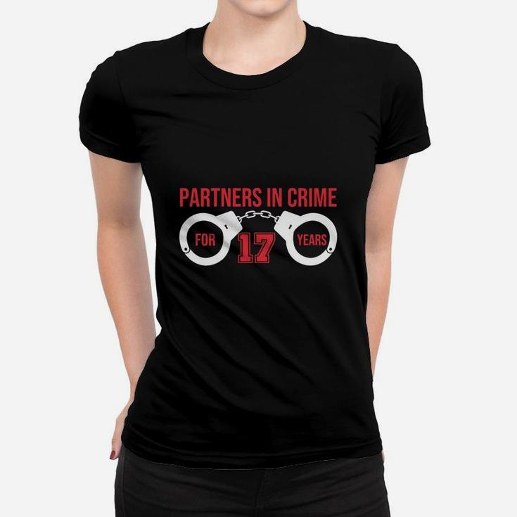 Funny T-shirt For 17th Wedding Anniversary Gift For Husband Wife Ladies Tee
