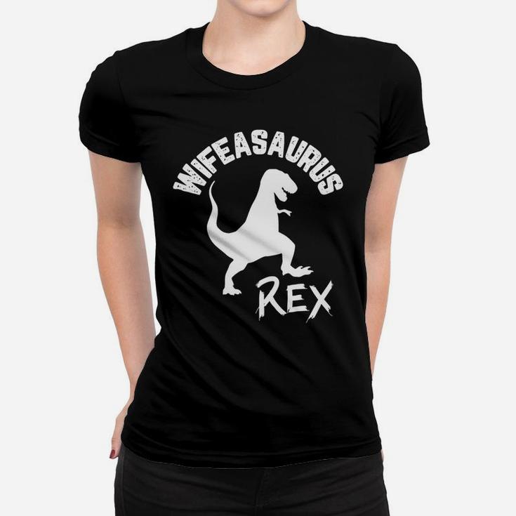 Funny Wife Wifeasaurus Rex Cute Dinosaur Mom Ladies Tee
