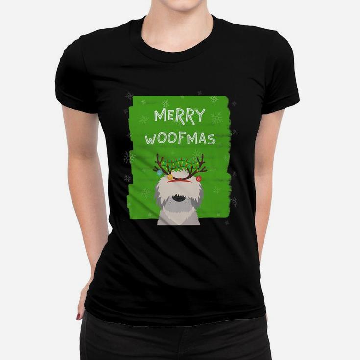 Funny With Lovely Dog For Christmas Holidays Ladies Tee
