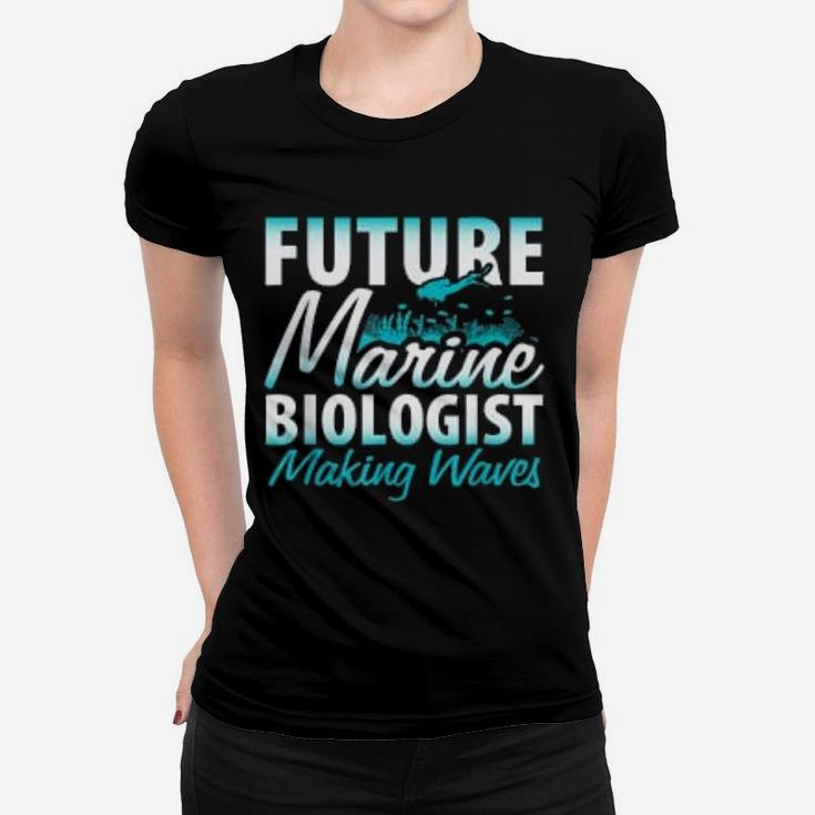 Future Marine Biologist Making Waves Biology Pun Ladies Tee