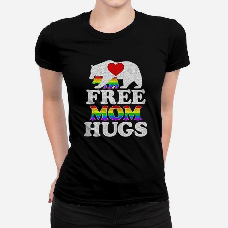 Gay Lgbt Pride Mama Bear Free Mom Hugs Ladies Tee