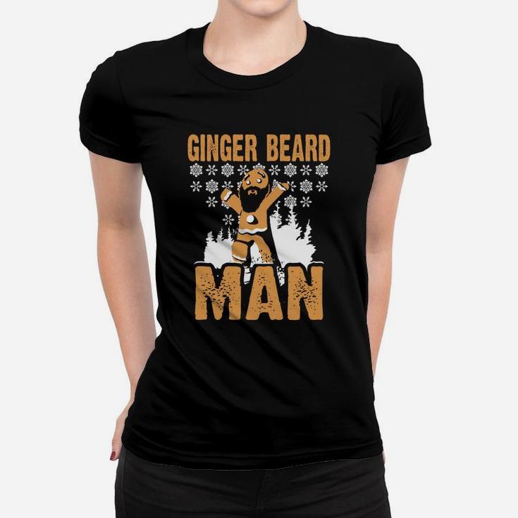 Ginger Beard Man Red Hair Bearded Fathers Day Gift Dad Ladies Tee