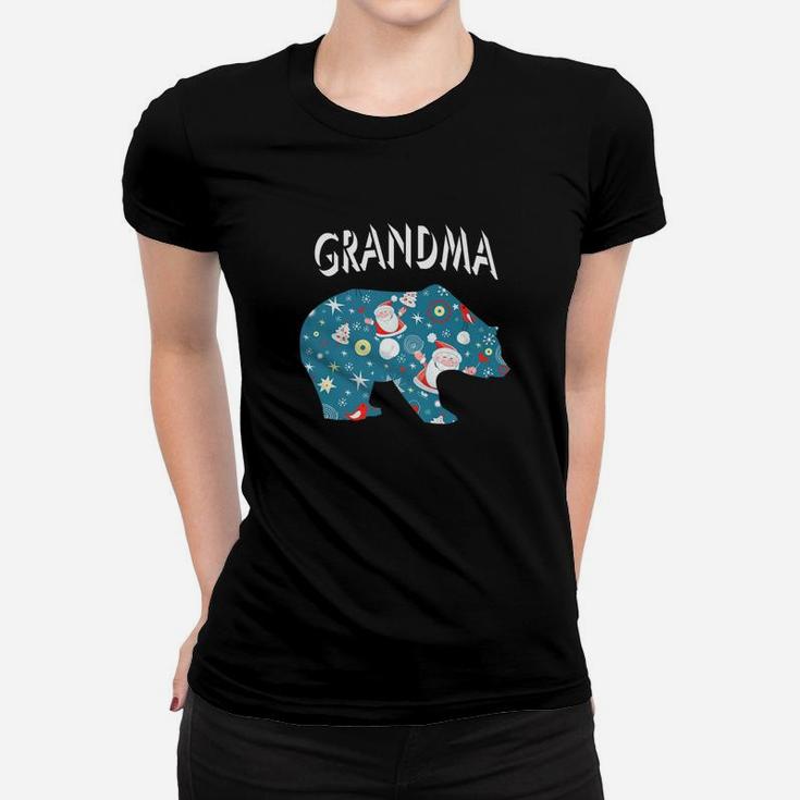 Grandma Bear Christmas Matching Family Ladies Tee