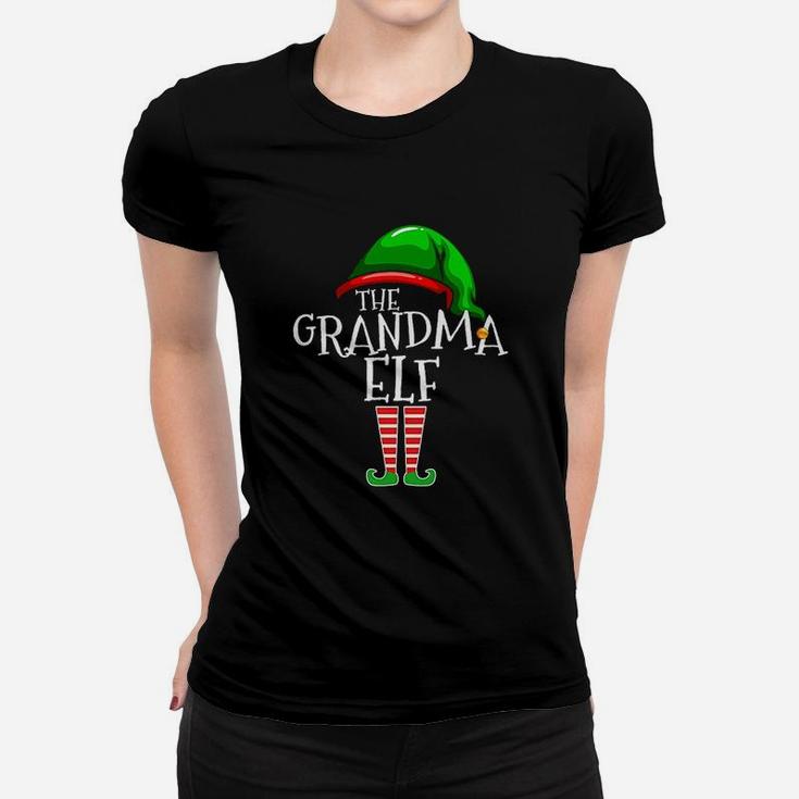 Grandma Elf Group Matching Family Christmas Ladies Tee
