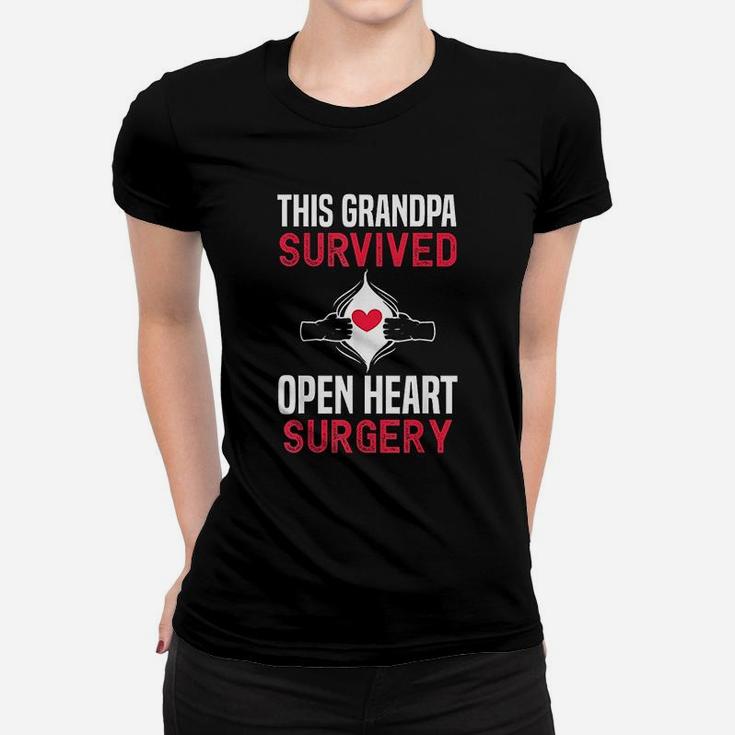 Grandpa Survived Open Heart Surgery Get Well Soon Ladies Tee