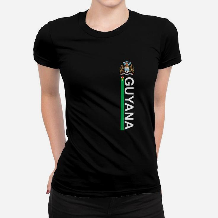 Guyana National Pride Left Side Image Sporty Women T-shirt
