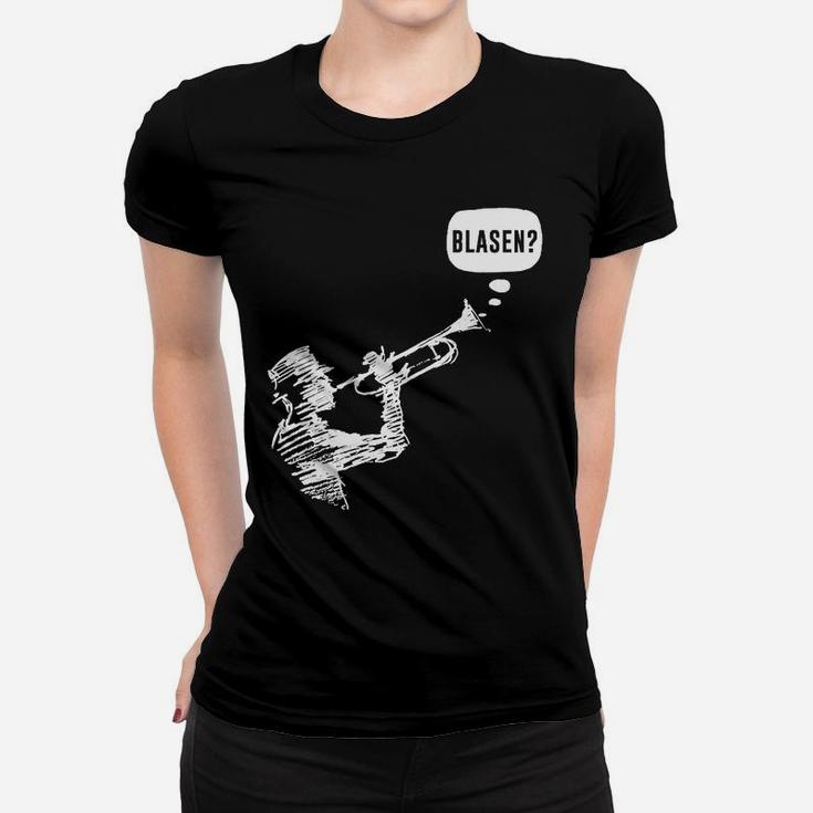 Humorvolles Saxophonist-Frauen Tshirt Blasen?, Witziges Musik-Frauen Tshirt