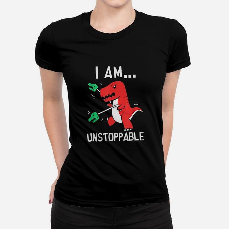 I Am Unstoppable Dinosaur Claw Grabber Christmas Ladies Tee
