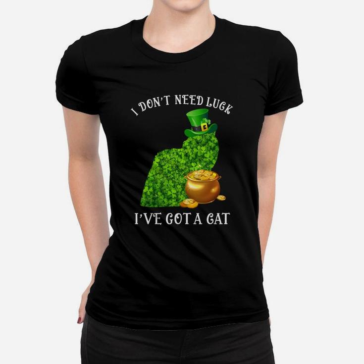 I Do Not Need Luck I Have Got A Himalayan Shamrock St Patricks Day Cat Lovers Ladies Tee
