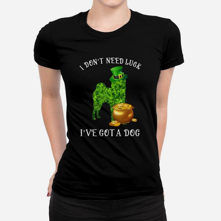 I Do Not Need Luck I Have Got A Shiba Inu Shamrock St Patricks Day Dog Lovers Ladies Tee