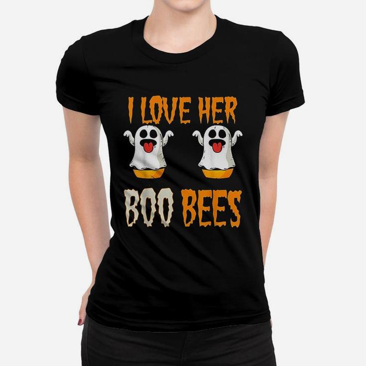 I Love Her Boo Bees Matching Couples Halloween Costume Ladies Tee