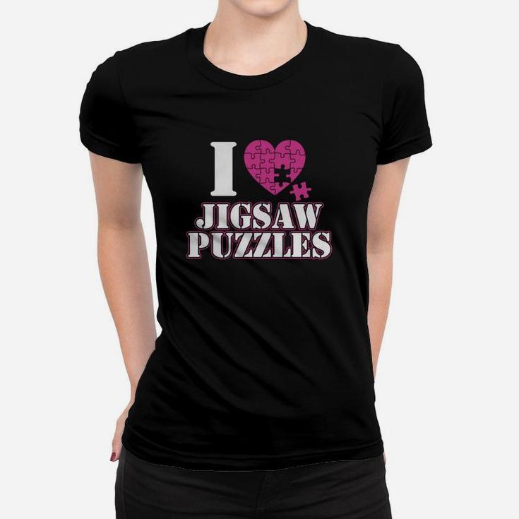 I Love Jigsaw Puzzles Shirt T-shirt Ladies Tee