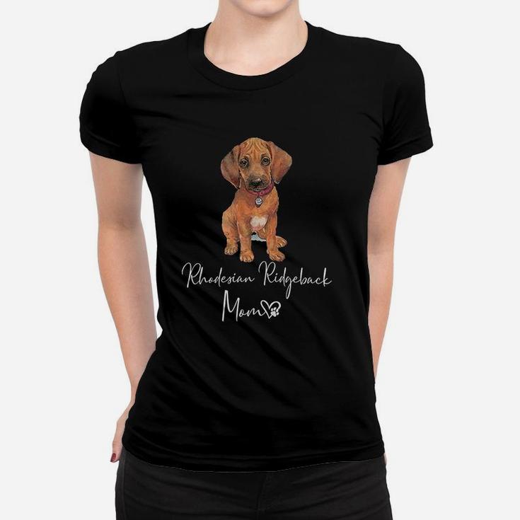 I Love My Ridgeback Dog Giftsfor Her Rhodesian Mom Cute Ridgeback Puppy Dog Owner Ladies Tee