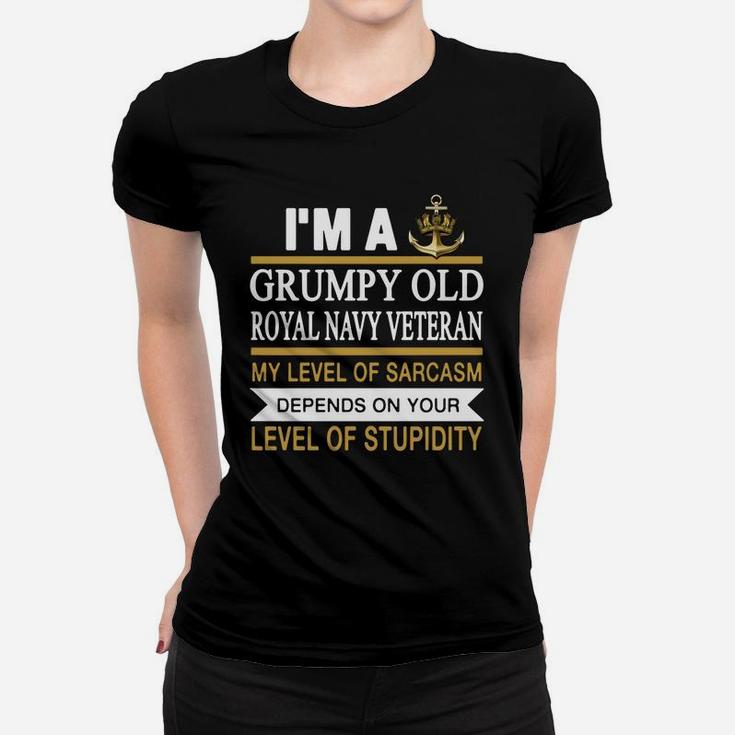 I M A Grumpy Old Man Royal Navy Veteran My Level O - Mens Premium T-shirt Ladies Tee