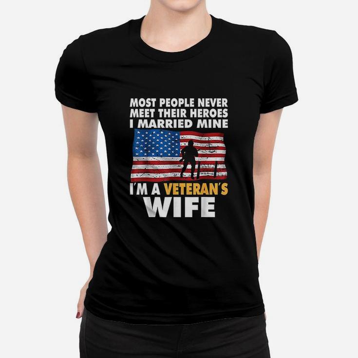 I Married My Hero I Am A Veterans Wife Ladies Tee
