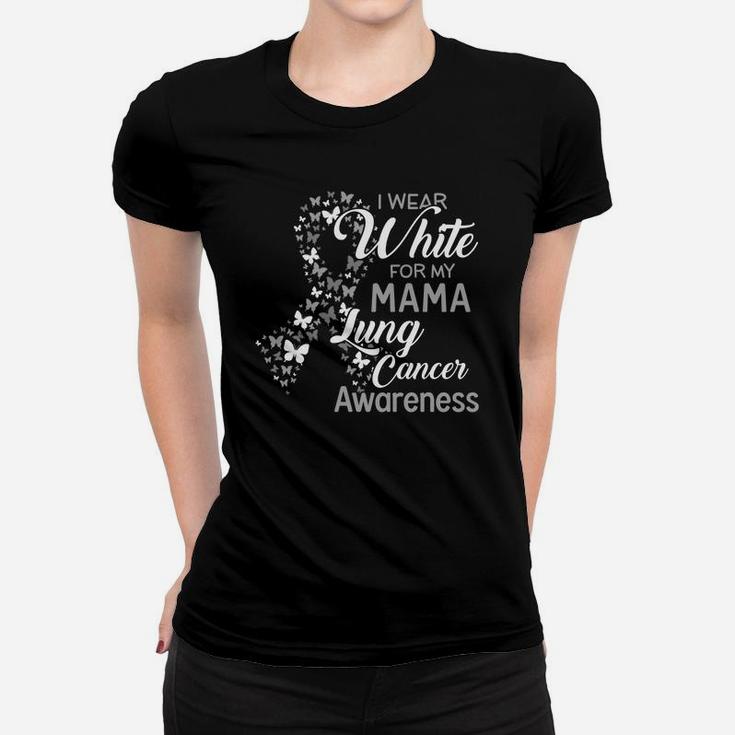I Wear White For My Mama Proud Mom Ladies Tee