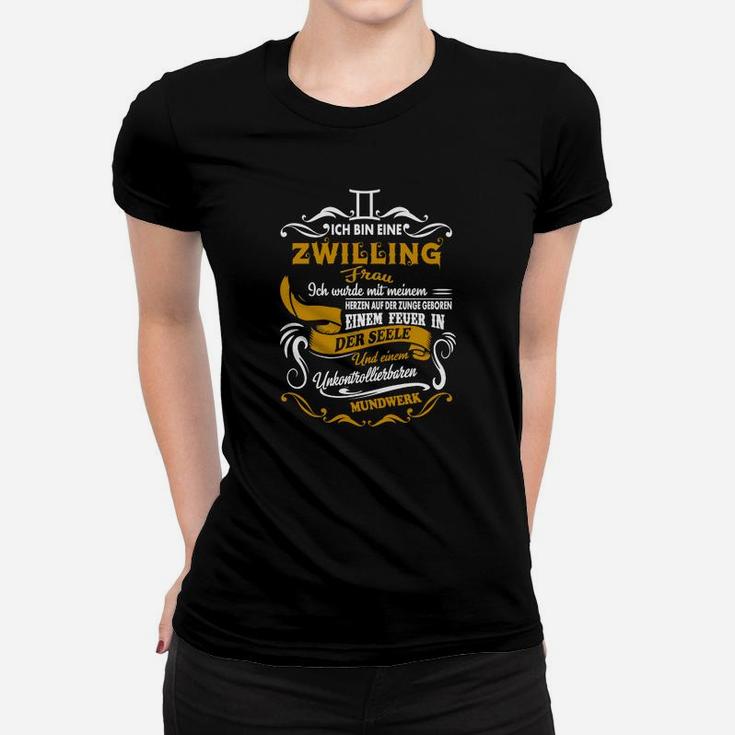 Ich Bin Eine Zwilling Frauen Tshirt, Sternzeichen & Spruch Design