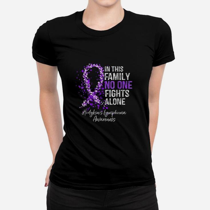 In This Family No One Fights Alone Hodgkins Lymphoma Ladies Tee