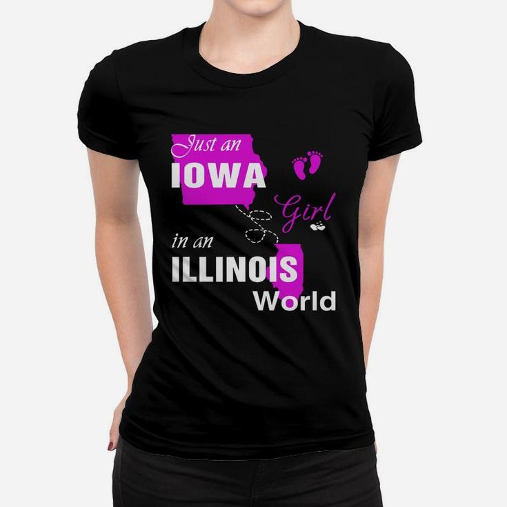Iowa Girl In Illinois Shirts,iowa Girl Tshirt,illinois Girl T-shirt,illinois Girl Tshirt,iowa Girl In Illinois Shirts,illinois Girl Hoodie Ladies Tee