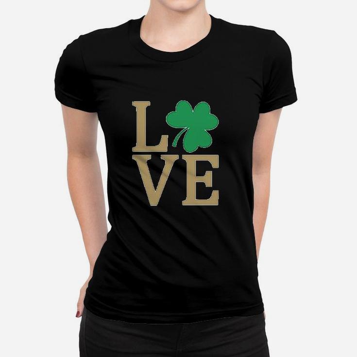 Irish Clover Love St Patricks Day Cute Irish Ladies Tee